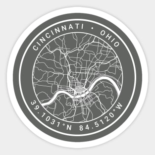 Cincinnati Map Sticker